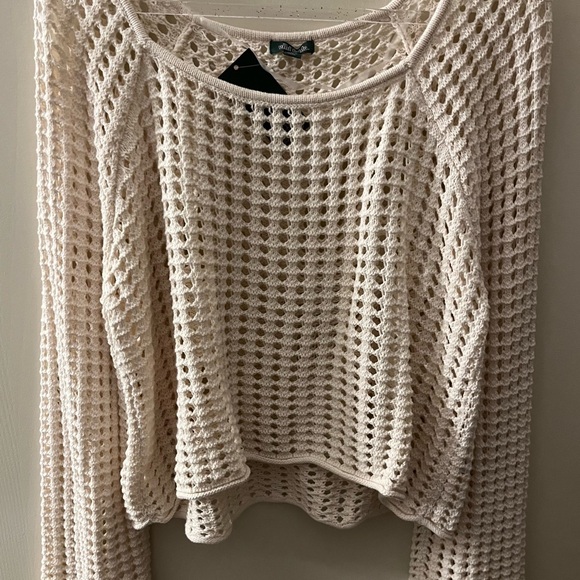 wild fable Sweaters - Wild Fable Open-Knit Cream Sweater